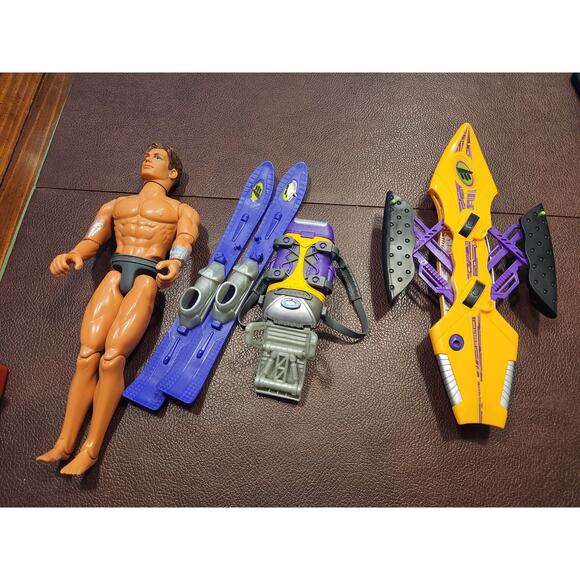 VTG G.I. Joe Max Steel‎ Surf Attack w/Accessories No Clothes EUC - Picture 1 of 6
